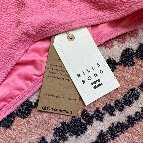 NWT Billabong So Dazed Maui Rider High-Waisted Pink Bikini Bottoms - Picture 6 of 6